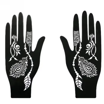 

New arrival! Tattoo Templates Hands Feet India Henna Temporary Tattoo Stencils Kit for Hand Arm Leg Feet Body Art Decal Body Pai