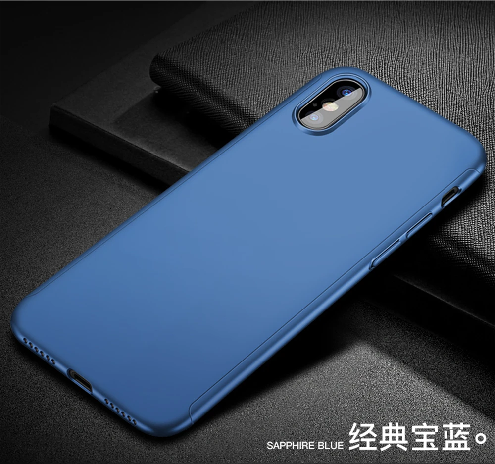 360 полный защитный чехол для телефона iPhone 8 7 6 6S Plus 5 5S SE противоударный чехол для iPhone X XR XS 11 Pro Max чехол s со стеклом