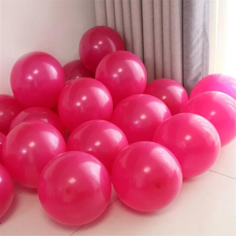 Rose red Коричневый шар 50 шт./lot10 дюймов женские ботинки с широким круглым коричневый латексные воздушные шары на день рождения праздничные украшения: воздушные шары для свадьбы детского дня рождения - Цвет: Rose red