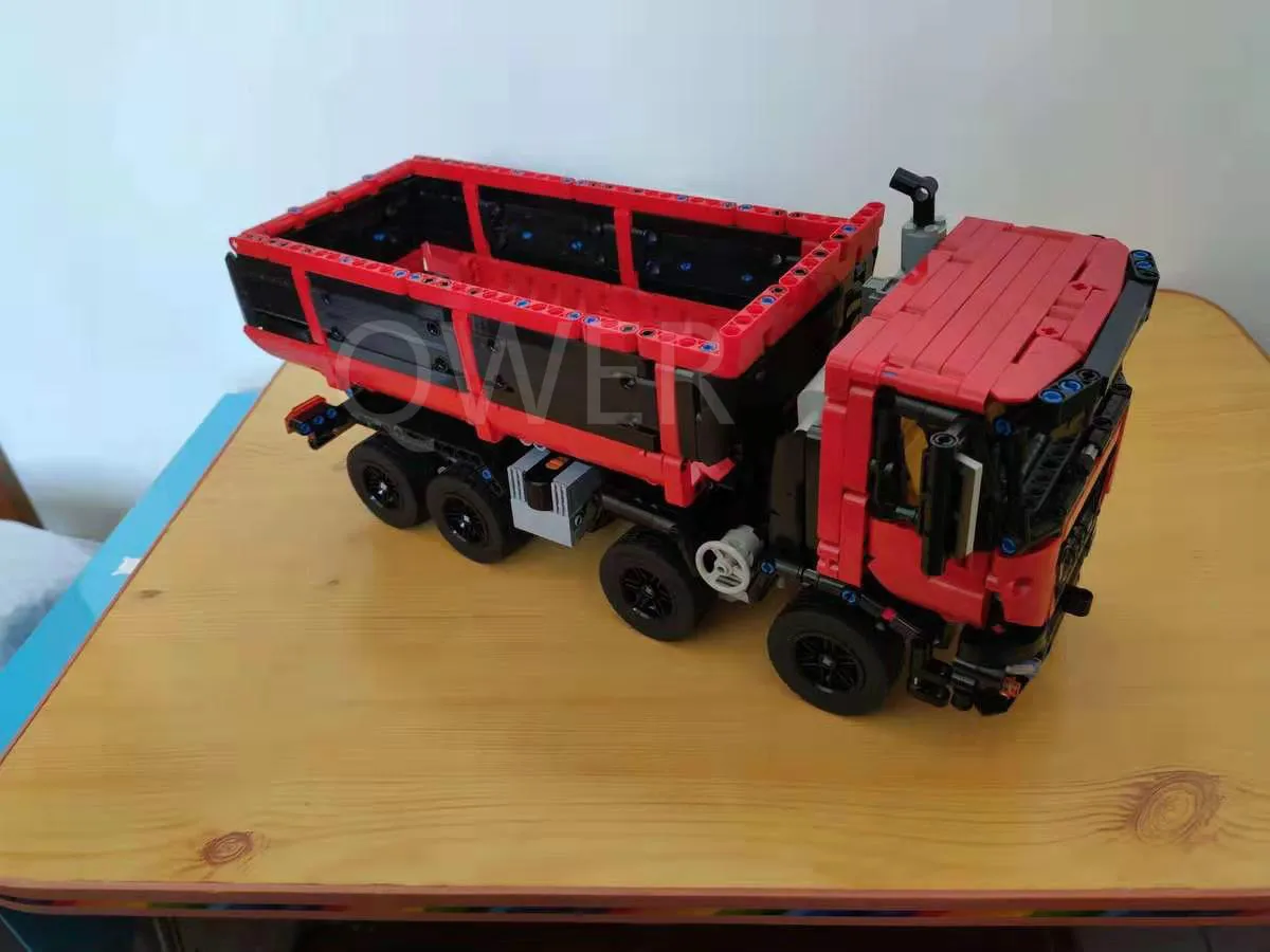 MOC дизайн серии Мощность функции MOC-19929 8х4 самосвал строительные блоки для грузовиков кирпичи для дня рождения, Рождества, игрушка в подарок