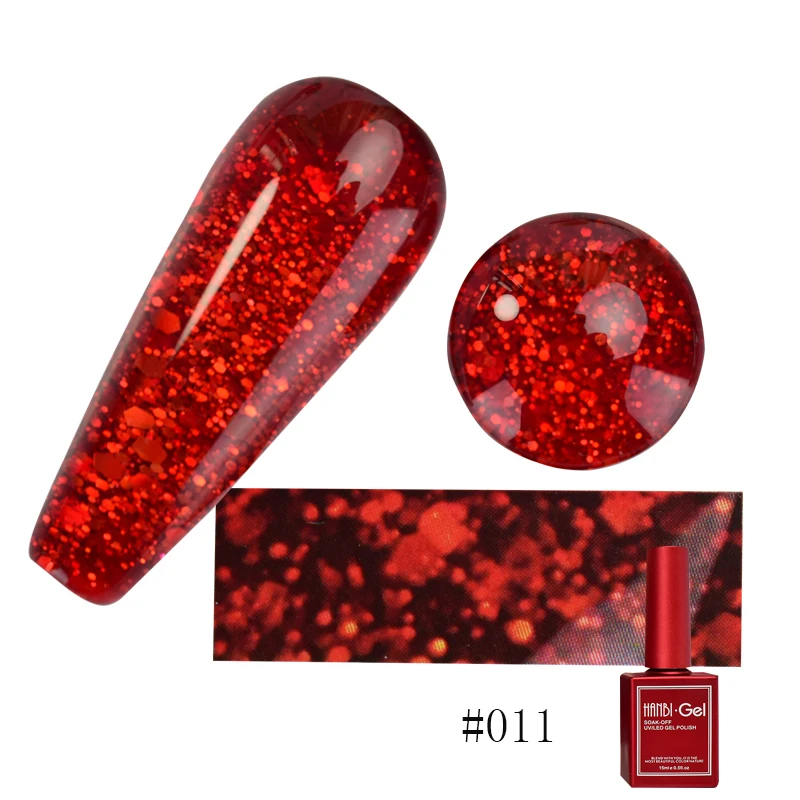 15ML New Year Red Christmas Red Gel Polish Soak Off Jelly Gel Nail Translucent Manicuring