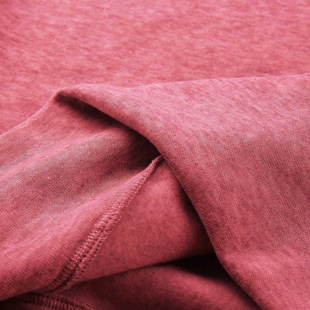 Женская толстовка с капюшоном длинным рукавом круглым вырезом однотонный