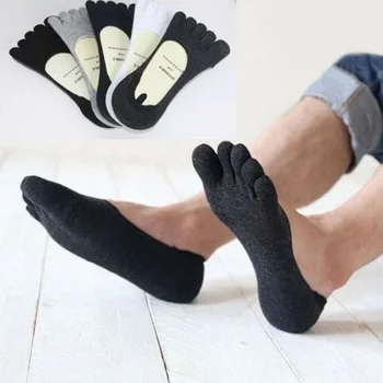 

1 Pair Toe Spread Breathable Socks Cotton Anti-slip Five Fingers Elasticity for Men EIG88