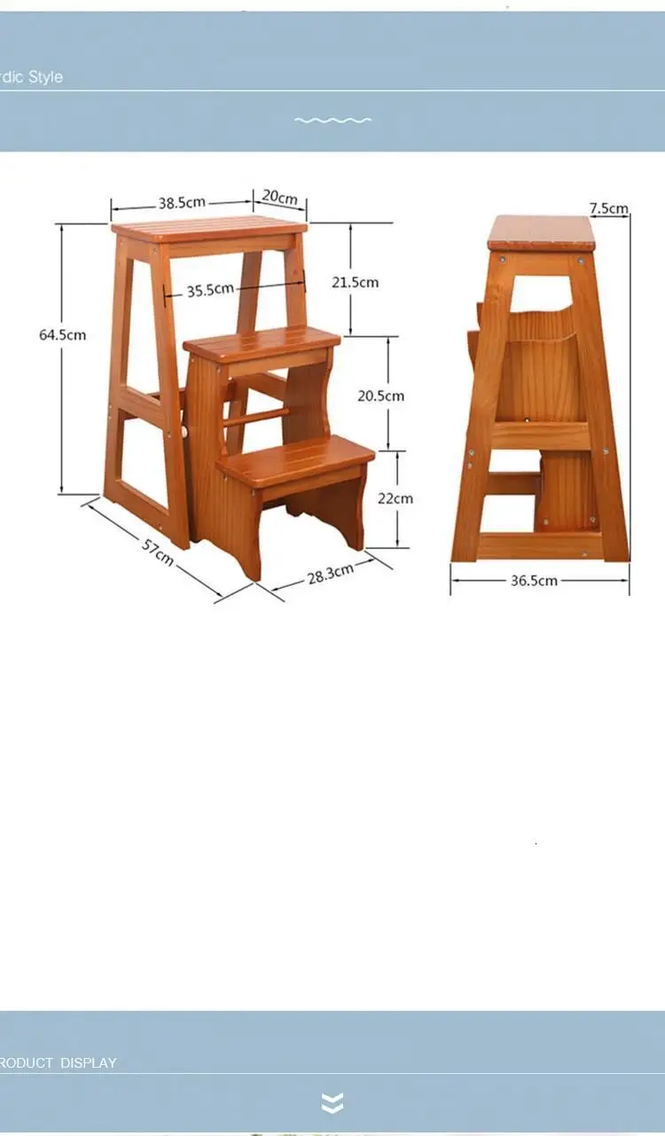 Dobravel Tangga Lipat детская ванная комната tabrete Plegable Cocina Escalera Madera стул Escabeau стремянка