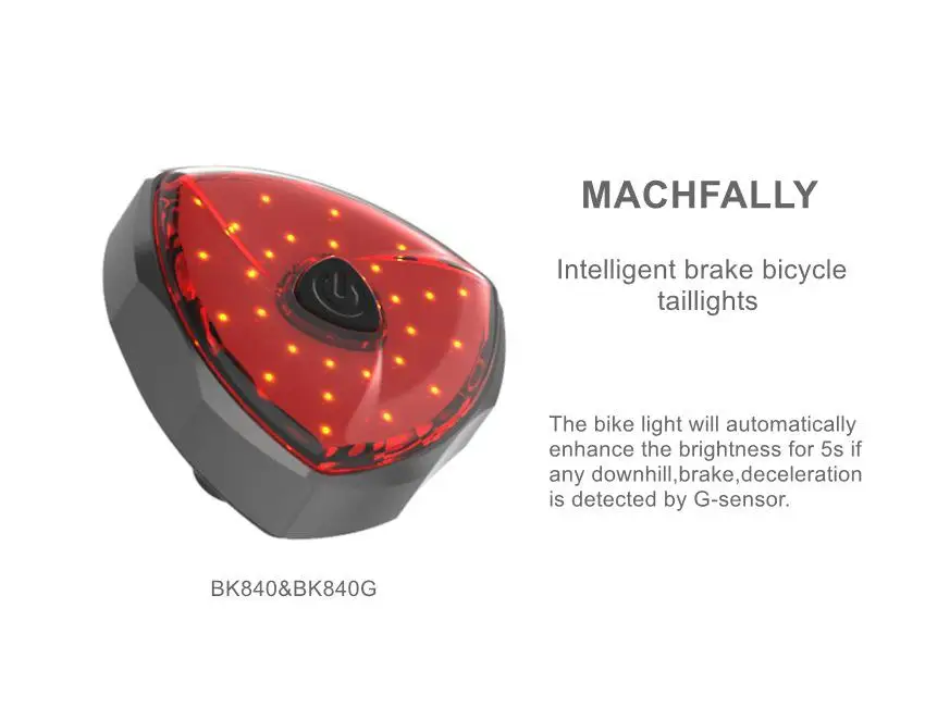 

USB Charging Intelligent Brake Light Riding Lamp Bike Taillight