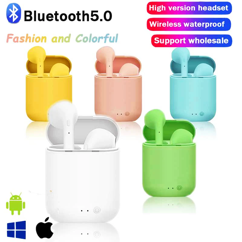 Mini-2 auriculares TWS inalámbricos por Bluetooth 5,0, Auriculares deportivos con micrófono y caja de carga para todos los teléfonos, PK i9s i7s