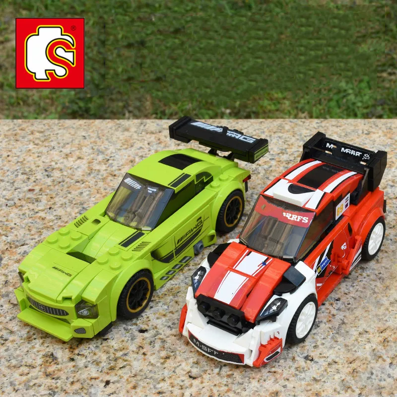 Lepinblocks DIY скоростные чемпионы гоночный автомобиль строительный блок AMG Racer Technic