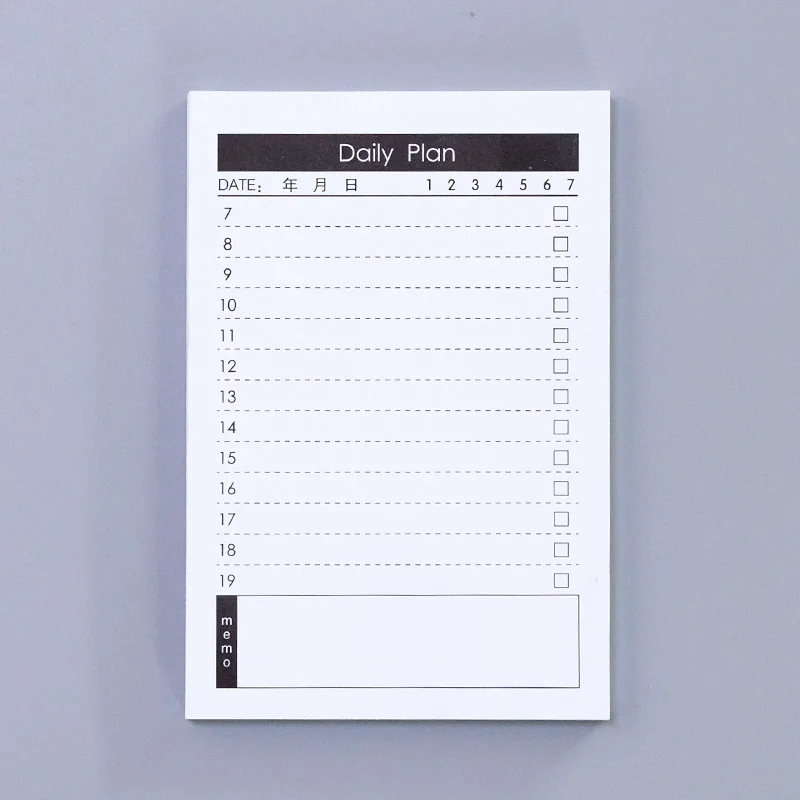 Записная книжка caderno memo pad notes to do list еженедельник zeszyty szkolne libreta sticky papeleria notas adhesivas canceleria - Цвет: Daily plan Notebook