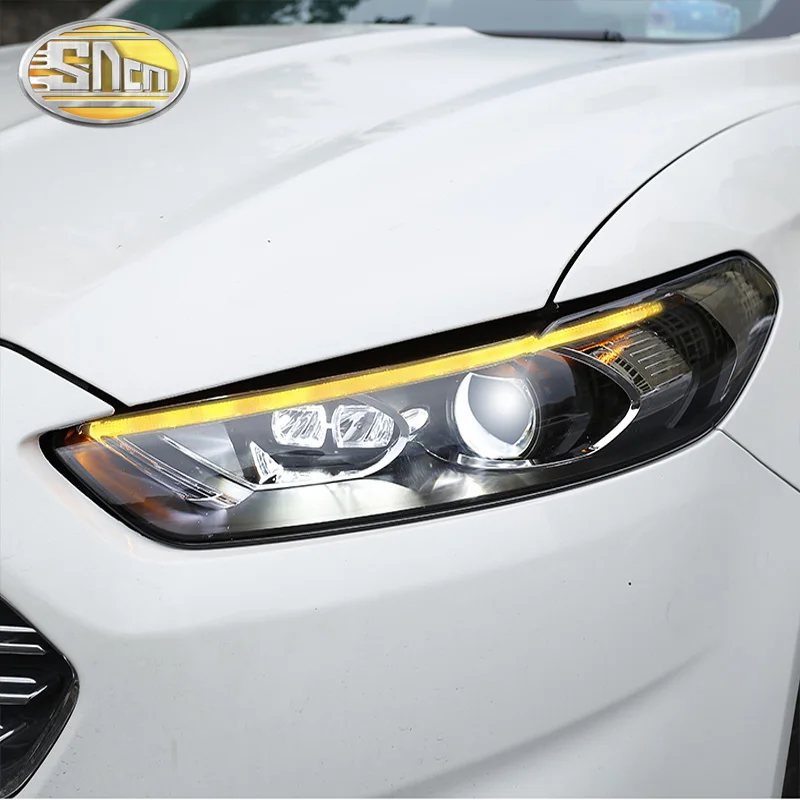 2 шт. головная лампа для Ford Mondeo 2013- Fusion светодиодный головной светильник светодиодный лампы луч линзы желтый указатель поворота