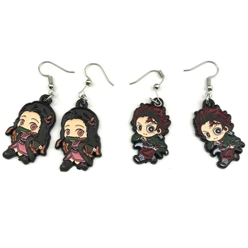 

Japanese Anime Demon Slayer Wholesale Cosplay Prop Kimetsu No Yaiba Tanjirou Kamado Earrings Cosplay Accessores