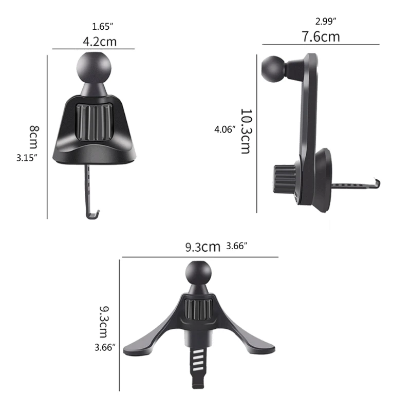 Xe Ô Tô Lỗ Thông Khí Núi 17Mm Bóng Đầu Ổ Cắm Kẹp Cực Ổn Định Giá Đỡ Điện Thoại Cho Ô Tô Đa Năng wireless charging stand for iphone and apple watch