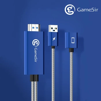 

GameSir GTV100 Mobile HDMI Display Adapter Cable 1920*1080P Transmission for iPhone / iPad Screen Synchronization