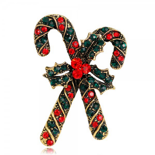 Year Christmas Brooch For Women Fashion Snowman Santa Claus Tree Deer Bell Hat Rhinestone Enamel Cute Jewelry Kids Gifts
