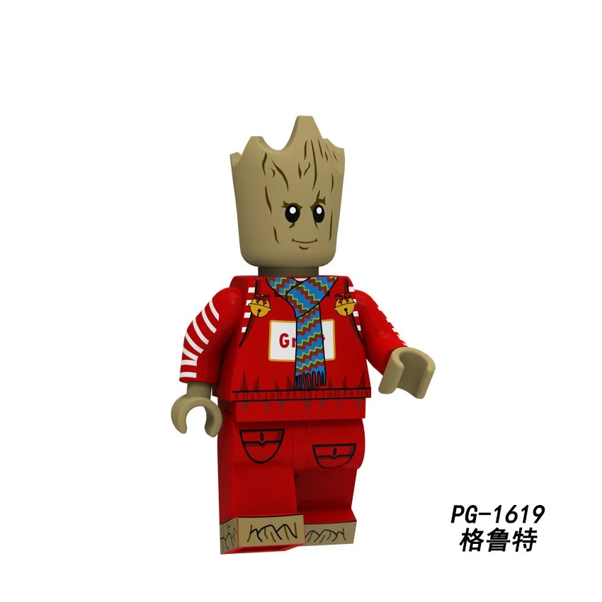 Одиночный Marvel Мстители 4 Treeman ракета енот пистолеты танос Халк строительные блоки детские игрушки - Цвет: Светло-розовый