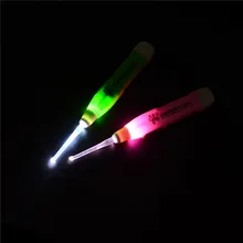 1/комплект детской одежды из 3 предметов для малышей Безопасный светодиодный освещение ушной Пинцет Ушная кюретка Пинцет инструмент для чистки ушей для чистки инструмента