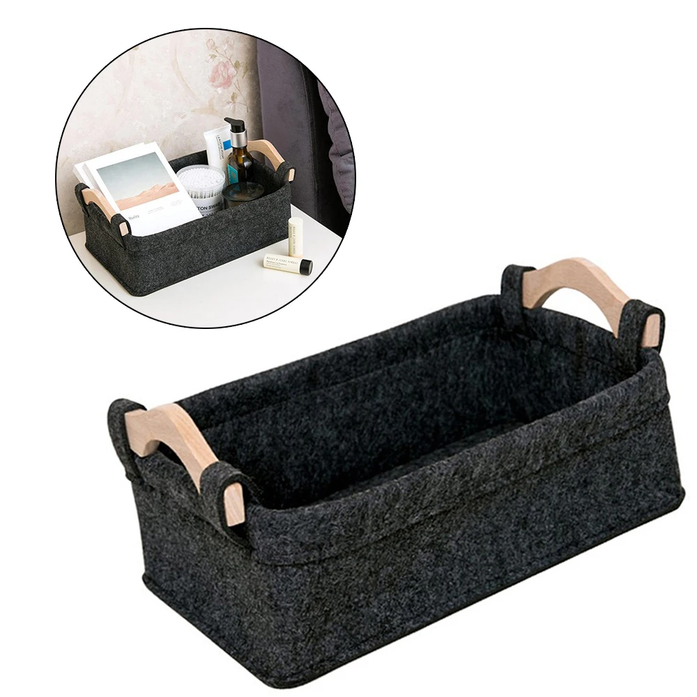 

Felt Storage Basket Desktop Storage Basket Household Items Portable Storage Box Storage Box For Table Organization