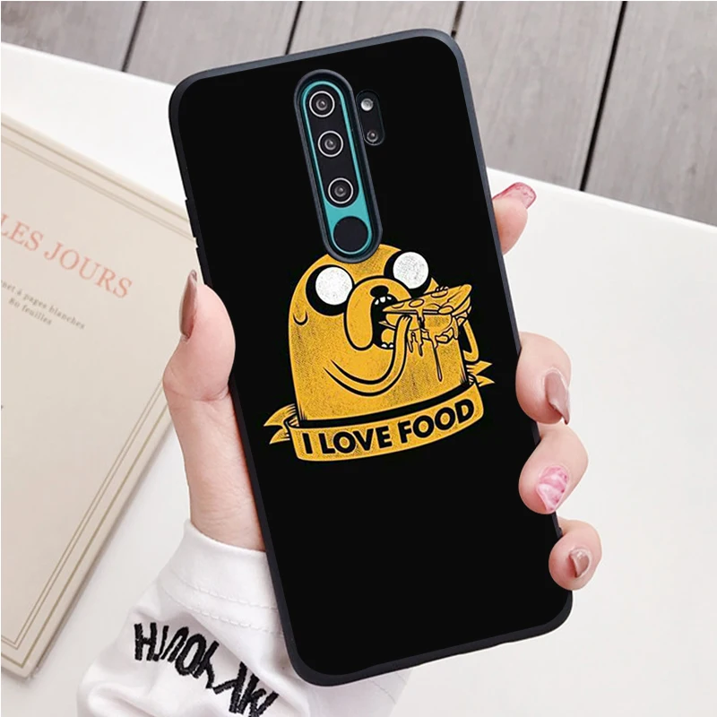 xiaomi leather case handle adventure time black Silicone Phone Case For Redmi note 9 8 7 Pro S 8T 7A Cover xiaomi leather case charging Cases For Xiaomi