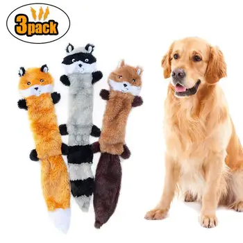 

3Pcs Plush Bite Resistant Puzzle Sound Toys Pet Toys For Chihuahua Bite Resist Interactive Squeak Puppy Dog Toy Pets Supplies