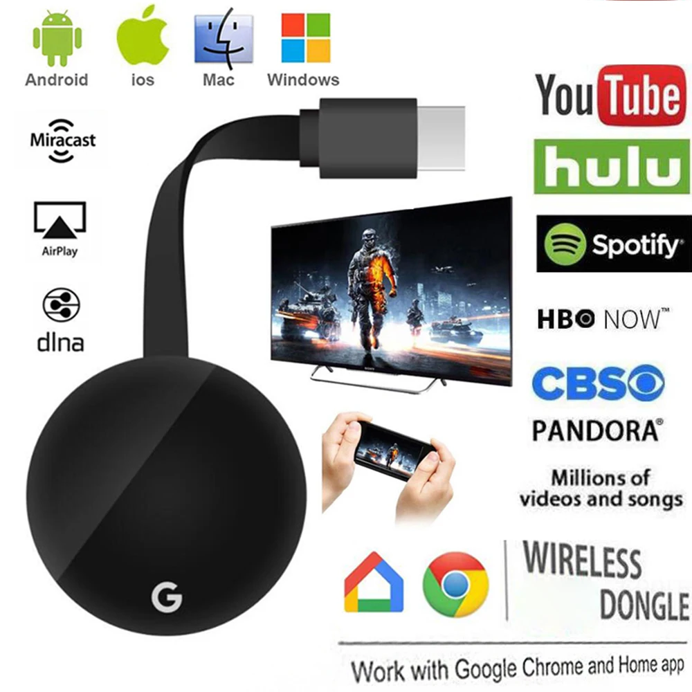 New WiFi Wireless Display Dongle TV Stick for google chromecast ultra 4K TV Stick Media Video Streamer HD  For cromecast 3