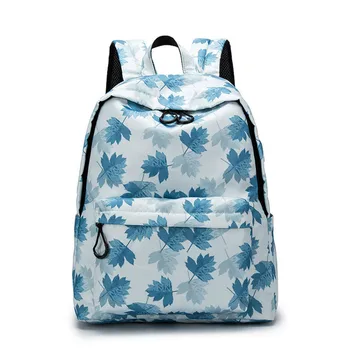 

15.6inch Laptop Backpack Leaves Women Travel Backpack for School Teenagers Bookbag Female Backbag Rucksack (Used on Trunk)