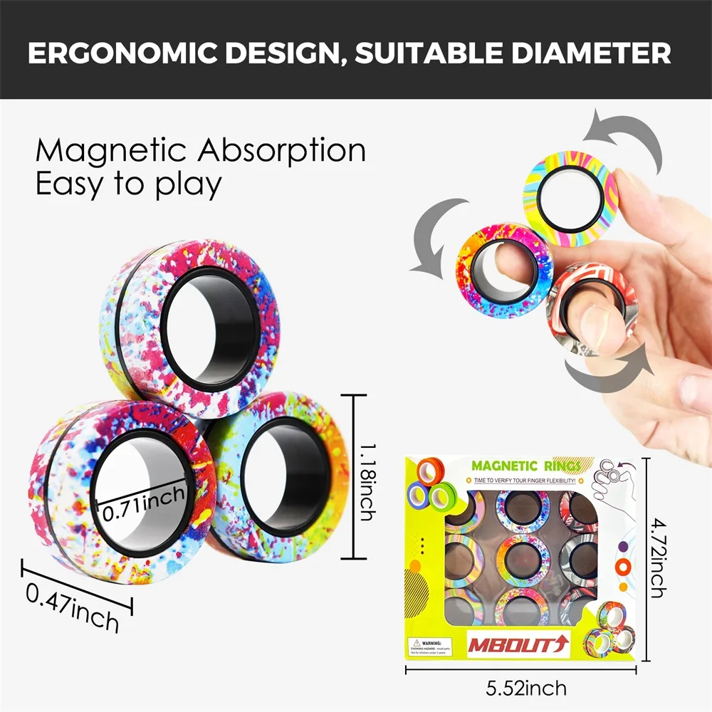 Fidget Ring Toy Magnetic Ring Toy For Kids Anti Stress Finger Magnetic Rings  Magical Finger Spinning Magnetic Toy Anti-stress Magnetic Ring For Unisex |  Fruugo BH