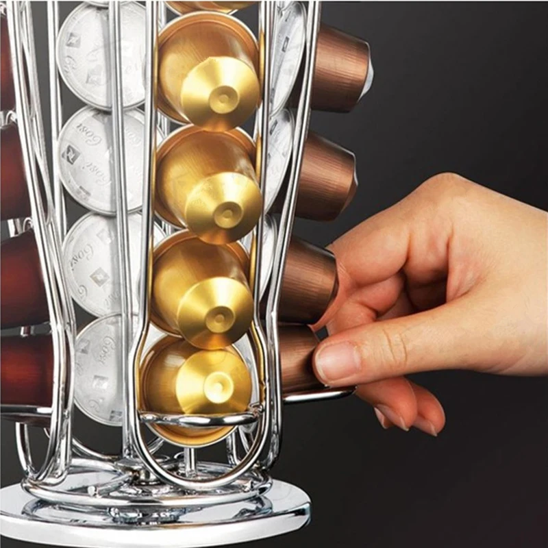 Стойка для кофе Nespresso 40 чашек вращающаяся стойка капсул капсулы хранения полка