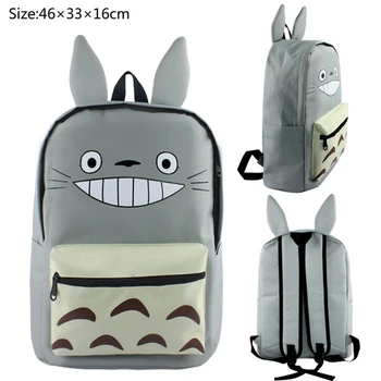 

New Large canvas Tonari no Totoro Backpack bag Teenagers Anime Cosplay Backpacks school bag Laptop shoulder Bag Travel Rucksack