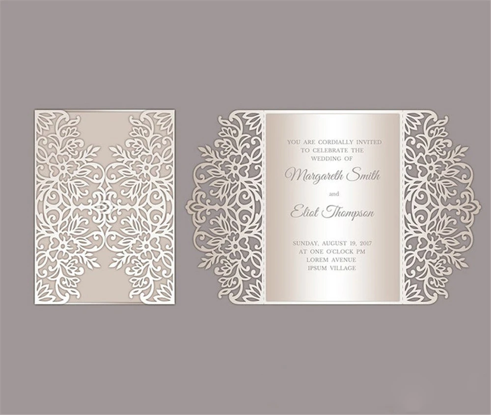 Рисунок 4 - Свадебное приглашение высечка Скрапбукинг