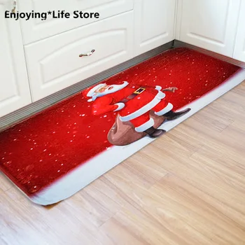

Christmas Bathroom Rugs Anti-slip Mats Kitchen Bathroom Hall Mats Bathroom Rugs and Mat