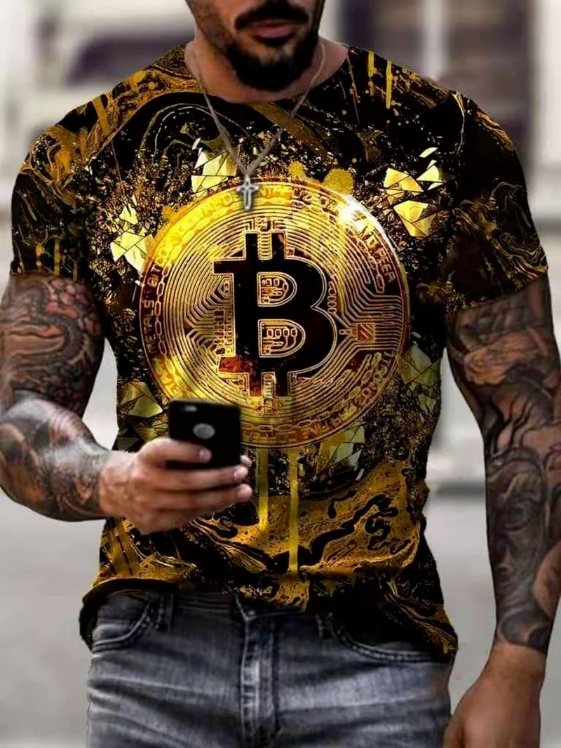 Новинка 2021 модная мужская футболка гранж с принтом BTC брендовые трендовые