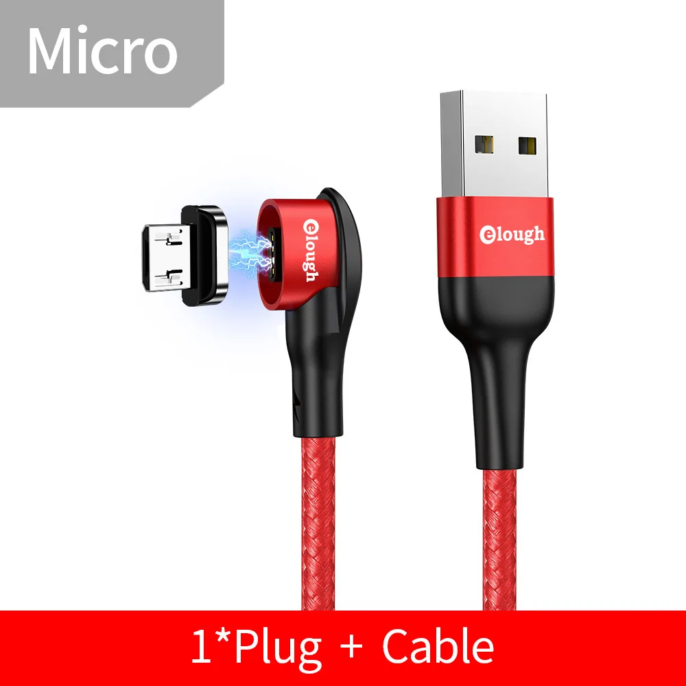 Elough 90 Degree USB Typc C Cable Elbow 3A Fast Charging Cable Date Wire For iPhone Samsung Xiaomi Mobile Phone Magetic Charger iphone fast charger cable Cables