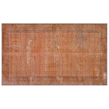 

Handmade Orange Vintage Overdyed Turkish Area Rug 162x280 Cm-5'4''X9'2''