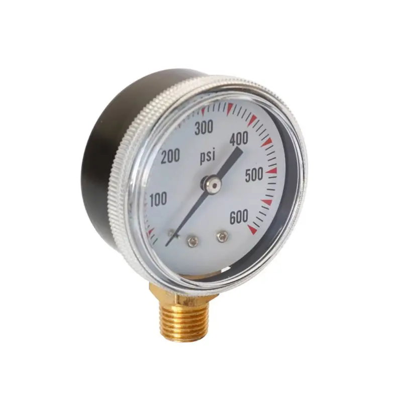 0-600 PSI " Циферблат 1/4" NPT латунный манометр Нижнее крепление манометр