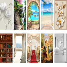 Наклейка на дверь s домашний декор двери обертывание стены стикеры фреска обои плакат самоклеющиеся ПВХ, съемный, водонепроницаемый Наклейка на дверь