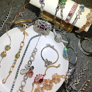 

30 Pcs/lot simple fashion women zircon bracelet luxury alloy bracelet women jewelry wholesale 1030-87