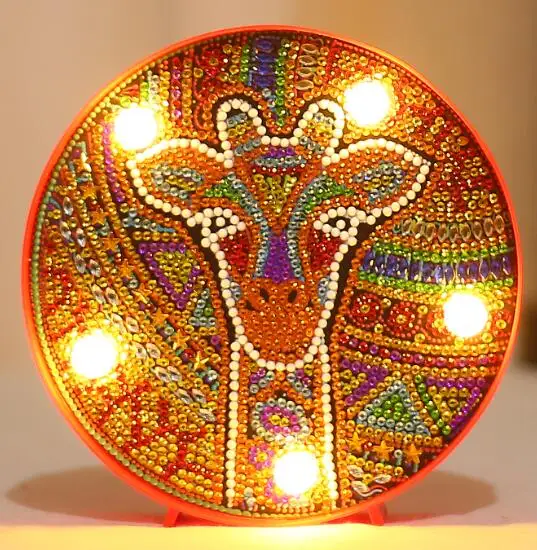 1 5D DIY Сова Мандала полная дрель алмазная живопись свет лампы горный хрусталь Вышивка специальная форма дрель светодиодный алмазная живопись лампа - Цвет: 1