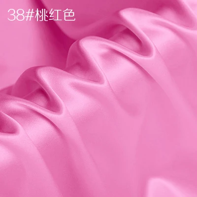90 чистый цвет шелк тутового крепа атласная ткань для женщин платье Cheongsam рубашка ширина 114 см Одежда Ткань Сделай Сам шитье горячая распродажа - Цвет: 38