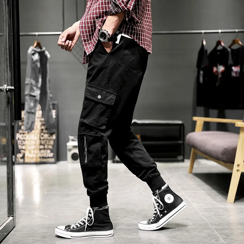 

2019 Spring And Autumn New Style Bib Overall Men's Fashion Brand Korean-style Slim Fit Youth Casual Ankle Banded Pants MEN'S Tro