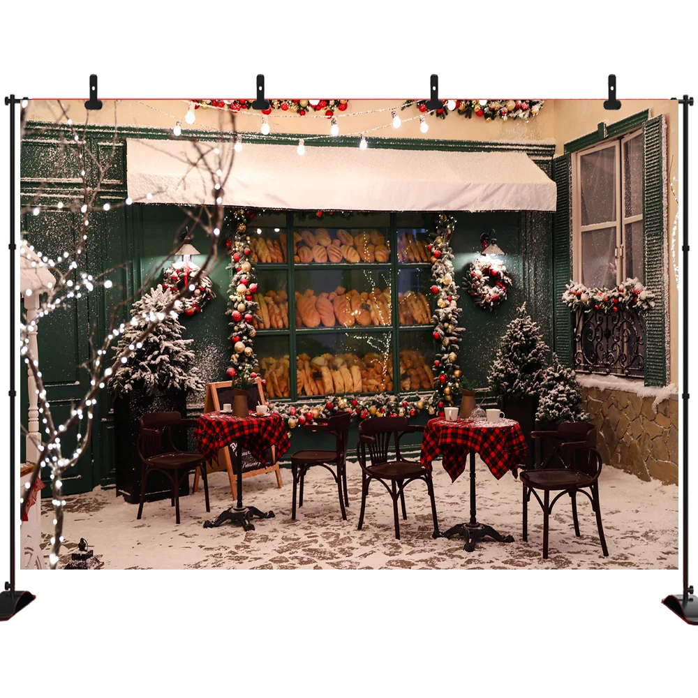 

Christmas Backdrop Photography for Party Christmas Tree Decoration Background Portrait Photobooth Decorations Photo Studio Props