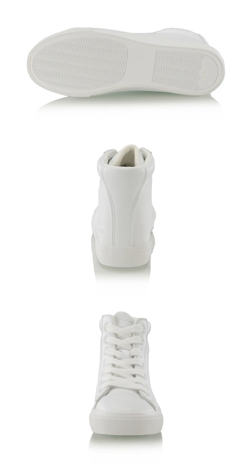 Li-Ning/Женская обувь VULC LITE; стильная зимняя обувь для образа жизни; Теплая Флисовая спортивная обувь с подкладкой и высоким вырезом; кроссовки; AGLP124 YXB335