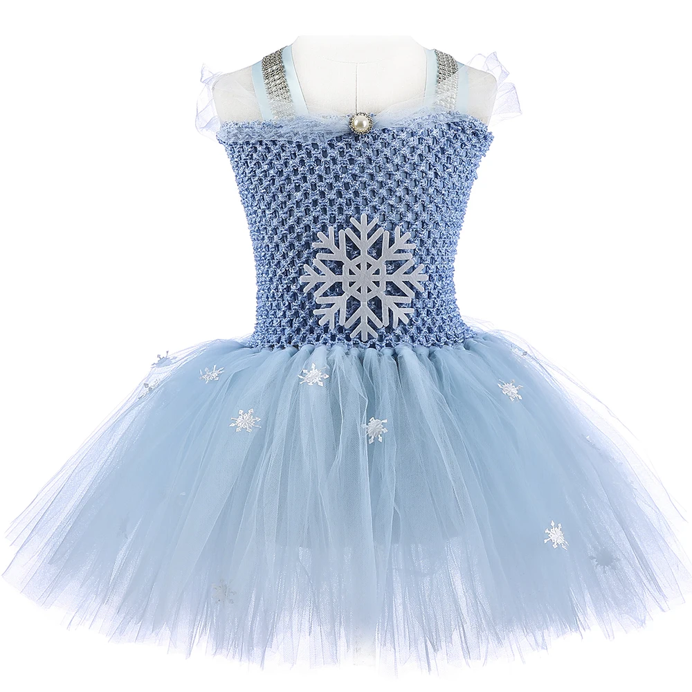 Blue Snowflake Princess Tutu Dress 
