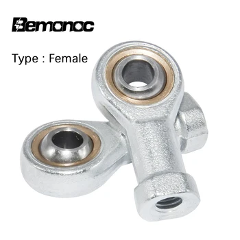 

Bemonoc 2Pcs Hole Diameter 8mm Self-lubricating Rod End Bearing Female Thread For DIY Linear Actuator Parts 1-AIL8 T/K
