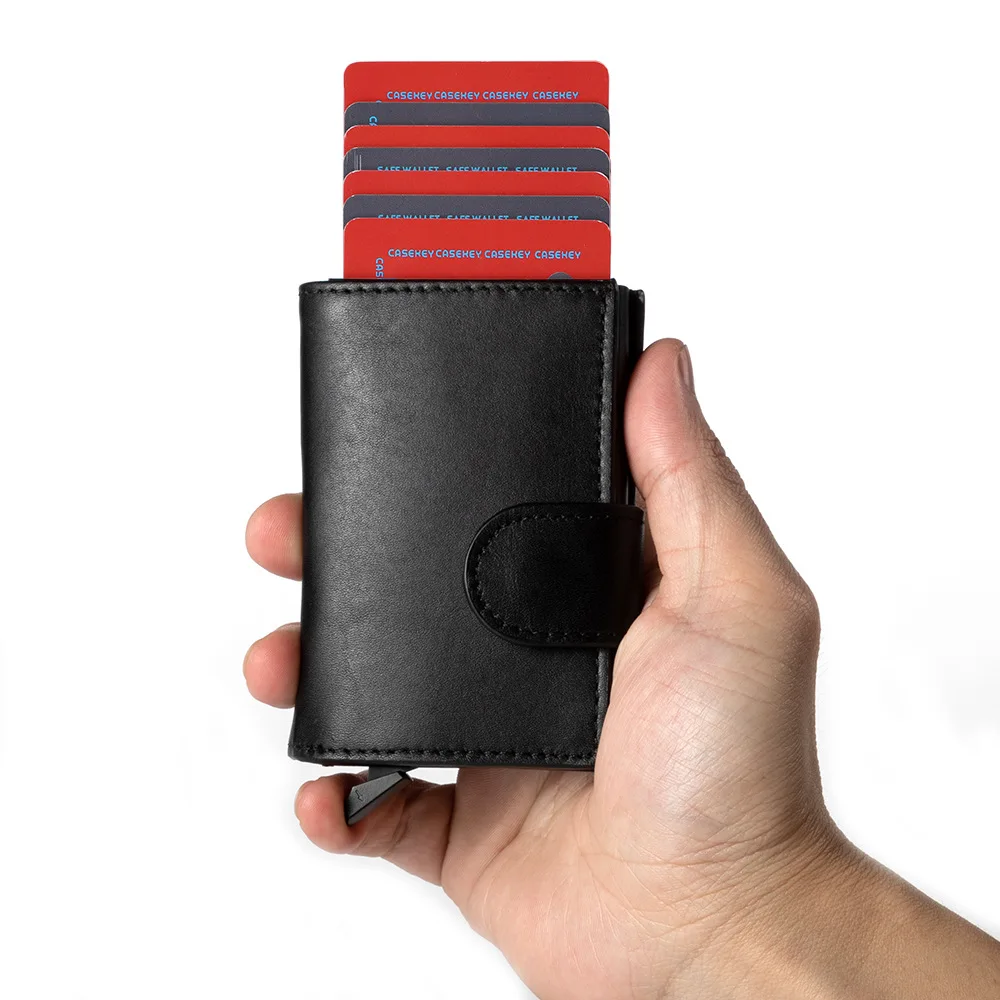 Для женщин розовый RFID визитница Для мужчин ID держатель для карт 575 металлическая кожанная визитница карты чехол бумажник мини-кошелек бумажник для карт