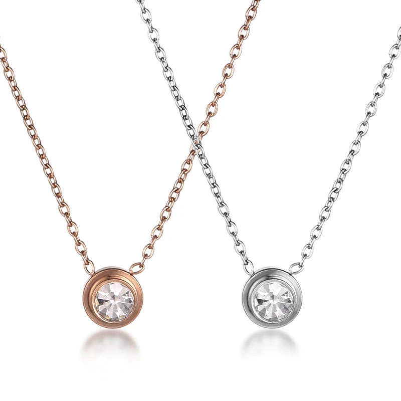 

Pendant Necklace Women Jewelry Fashion Style Clavicle Chain For Girls Pave Setting Zircon Collares Accessories New Design 2021