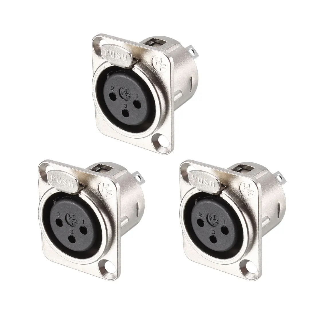 

uxcell 3pcs XLR Female Jack Panel Mount Microphone Connector Adapter Converter YL3072 for Mixers and Amplifiers