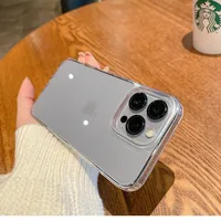 Luksusowe przezroczyste miękkie akrylowe etui na telefony dla iPhone 13 12 11 Pro Max XS X XR SE 2020 7 8 Plus Mini odporna na wstrząsy osłona ochronna 3