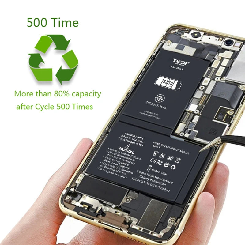 DEJI for iphone x xr xs xs max battery high capacity replacement