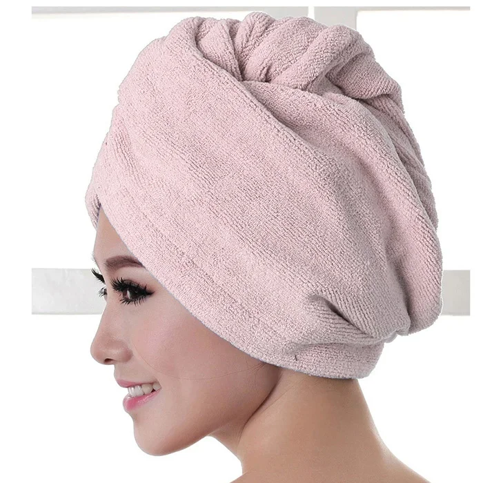 Банное полотенце toalha de banhoMicrofiber, 9 цветов, сухая шапка для волос, быстросохнущая Дамская банная ткань для волос, ручная работа, шапка, Прямая поставка