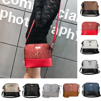 

Womens Leather crossbody bags for women 2020 high quality Sequins Small Deer Shoulder Bags Messenger Bag#G30