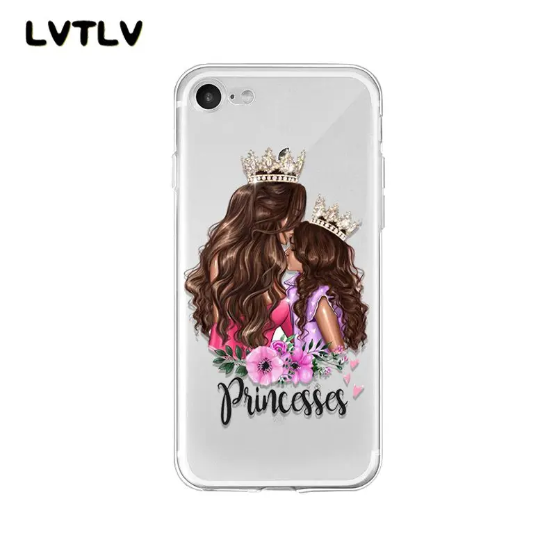 Fashion Black Brown Hair Baby Mom daughter Girl Son Dad